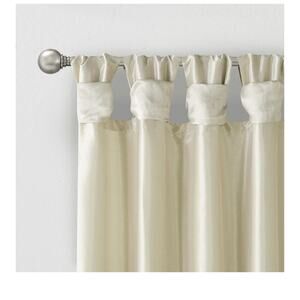 Madison Park Emilia Twist Tab Window Curtain Panel and Valance Ivory, 1 panel